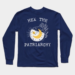 Hex The Patriarchy Femіnist Witch Funny Magical Mystical Magic moon Long Sleeve T-Shirt